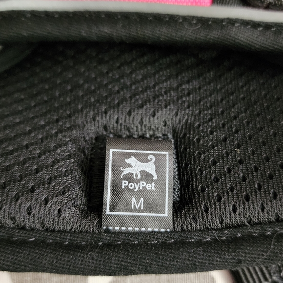 NEW PoyPet Adjustable Reflective No-Pull Dog Harness Medium Pink Black - Picture 10 of 15